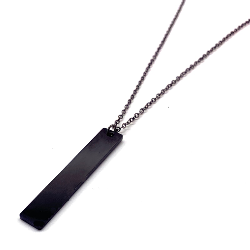 Mr. International - Black Rectangle Shaped Pendants for Men