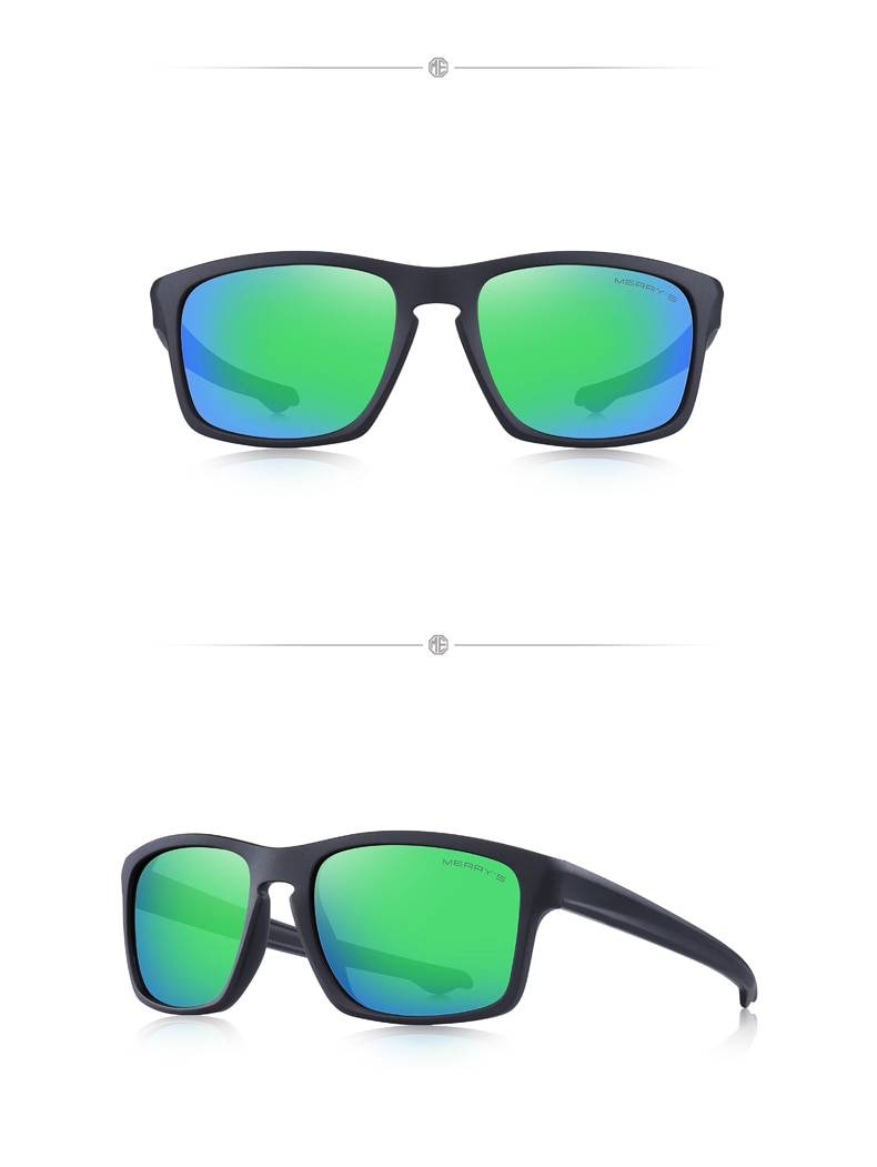 Mr. International - Men's Square Shaped Classic Polarized Sunglasses