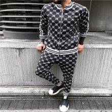 mens checkered tracksuit