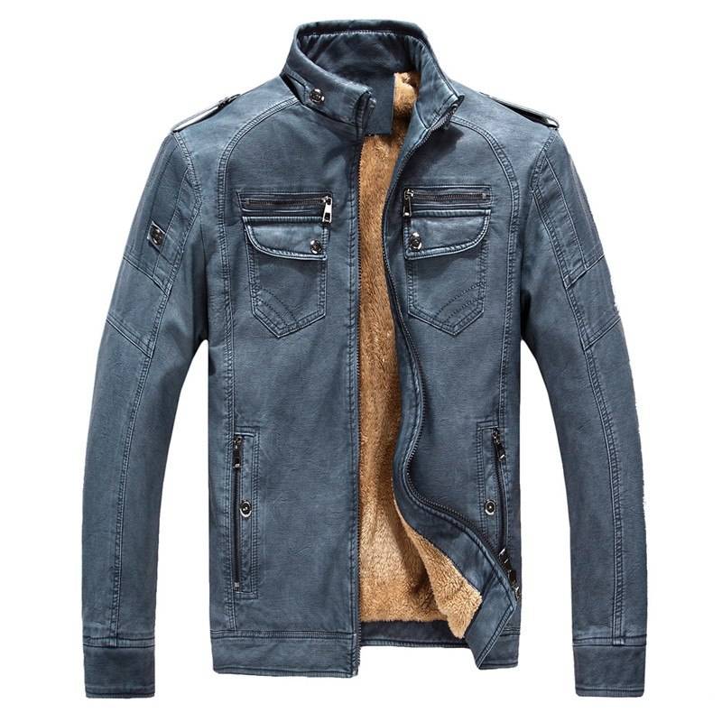 Mr. International - Vintage Style Leather Jacket for Men