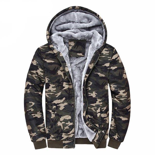 camouflage zipper hoodie