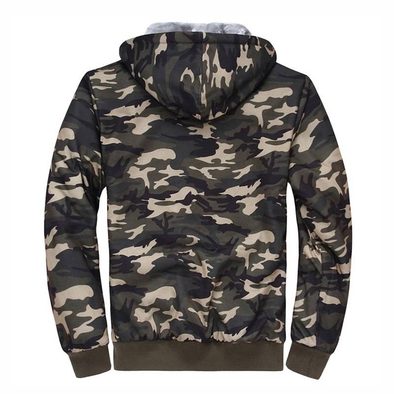 Mr. International - Men's Camouflage Pattern Zipper Hoodie