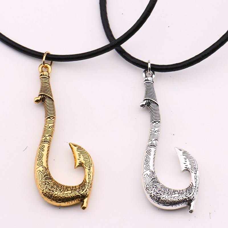 Stylish Fishing Hook Shaped Metal Men's Necklace Men Jewelry Necklaces 