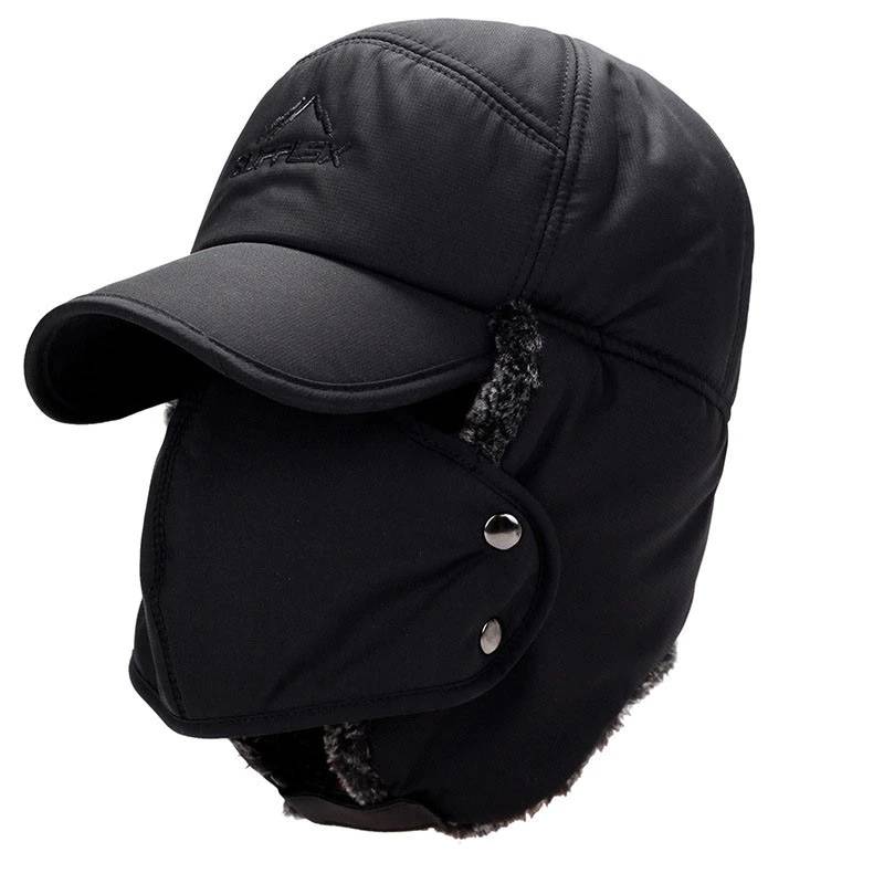 Mens Super Warm Bomber Hats with Ear and Face Protection Hats & Caps 