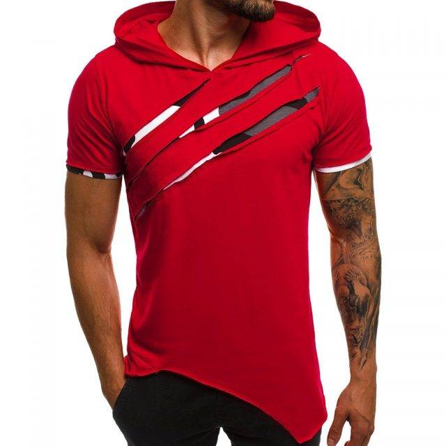 short sleeve hooded tee