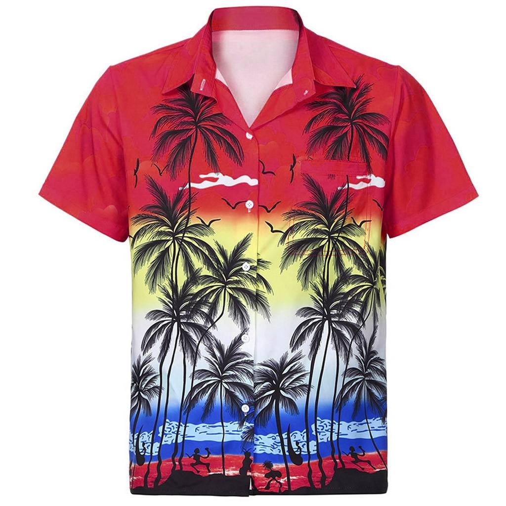 Mr. International | Mens Hawaiian Shirt Short Sleeve Shirt