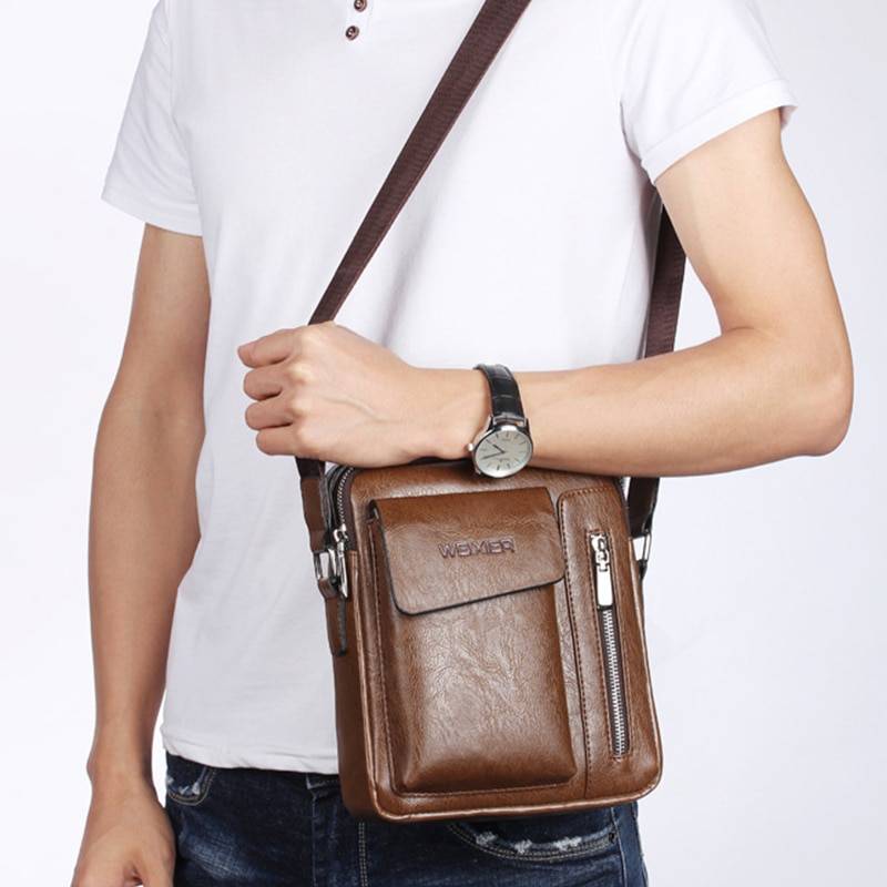 Men's Leather Shoulder Bag Crossbody Bags Men Bags & Wallets 