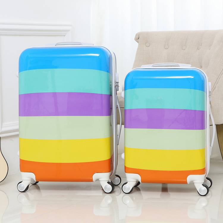 Rainbow Color Rolling Travel Bag Luggage & Travel Bags Travel Bags 