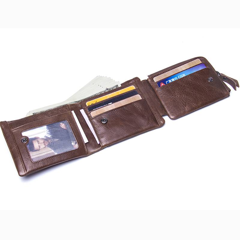 Mr. International - Men's Retro Leather Trifold Wallets