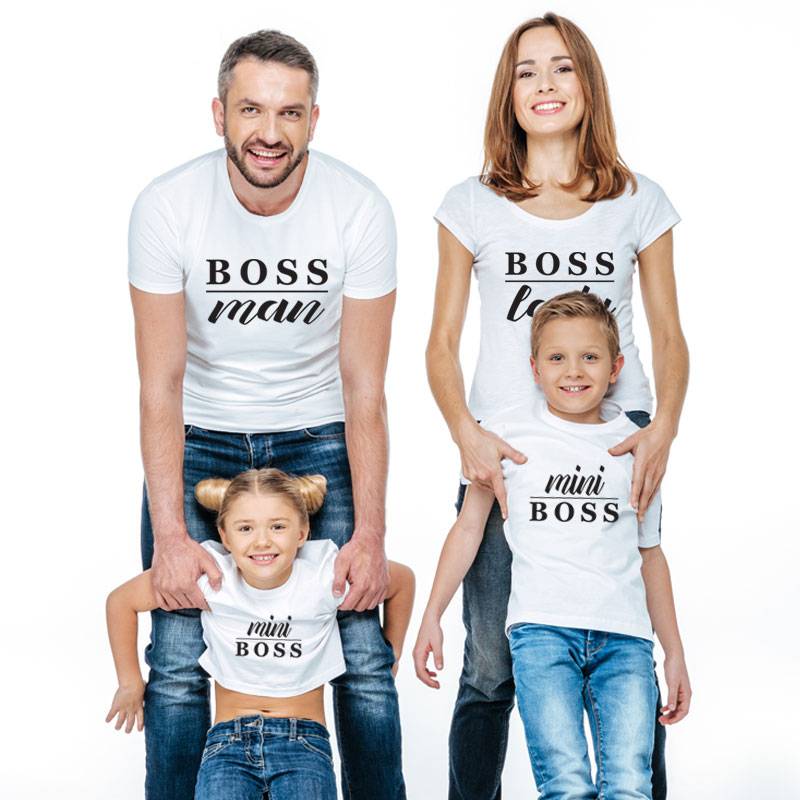 Multitype Letter Printed Family Matching T-Shirt Matching Outfits 