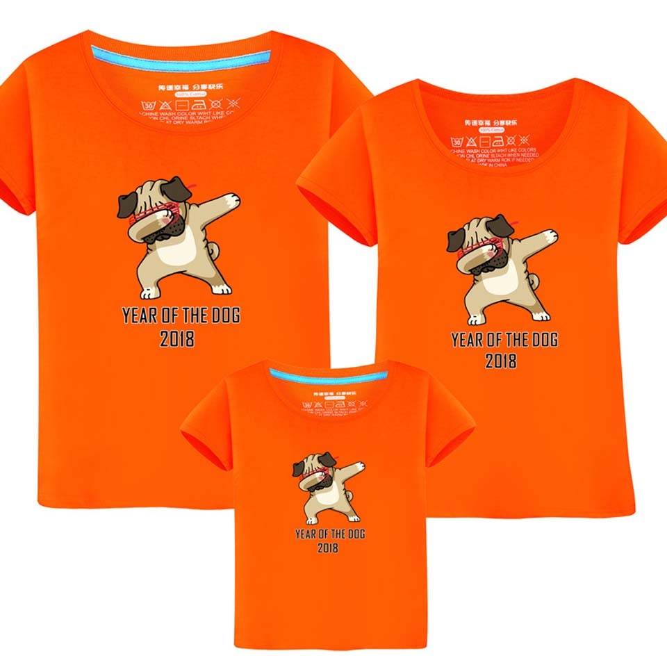 Dog Printed Family Matching Outfit Set Matching Outfits 