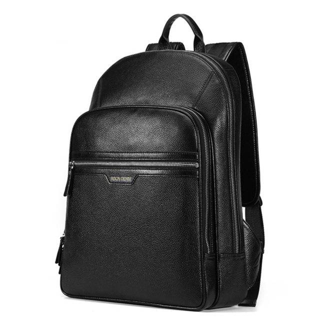 leather laptop backpack mens