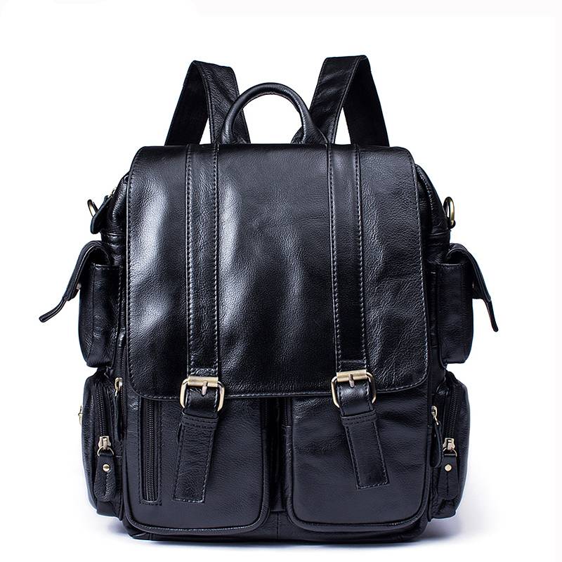 Casual Large Capacity Men's Genuine Leather Backpack Backpacks Men Bags & Wallets 