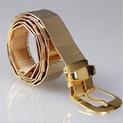 Men’s Stylish Gold Metal Elastic Belt Accessories Belts Men’s Clothing & Accessories Men's Stylish Gold Metal Elastic Belt Accessories Belts Men's Clothing & Accessories