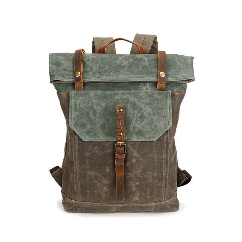 Vintage Men's Genuine Leather Backpack Backpacks Men Bags & Wallets 