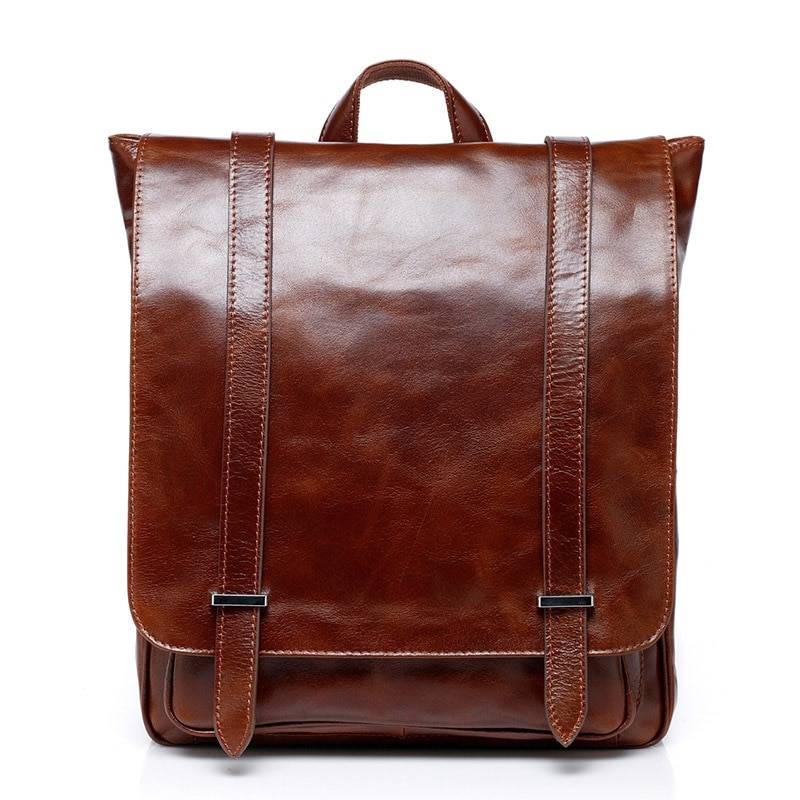 Luxury Men's Genuine Leather Laptop Backpack Backpacks Men Bags & Wallets 