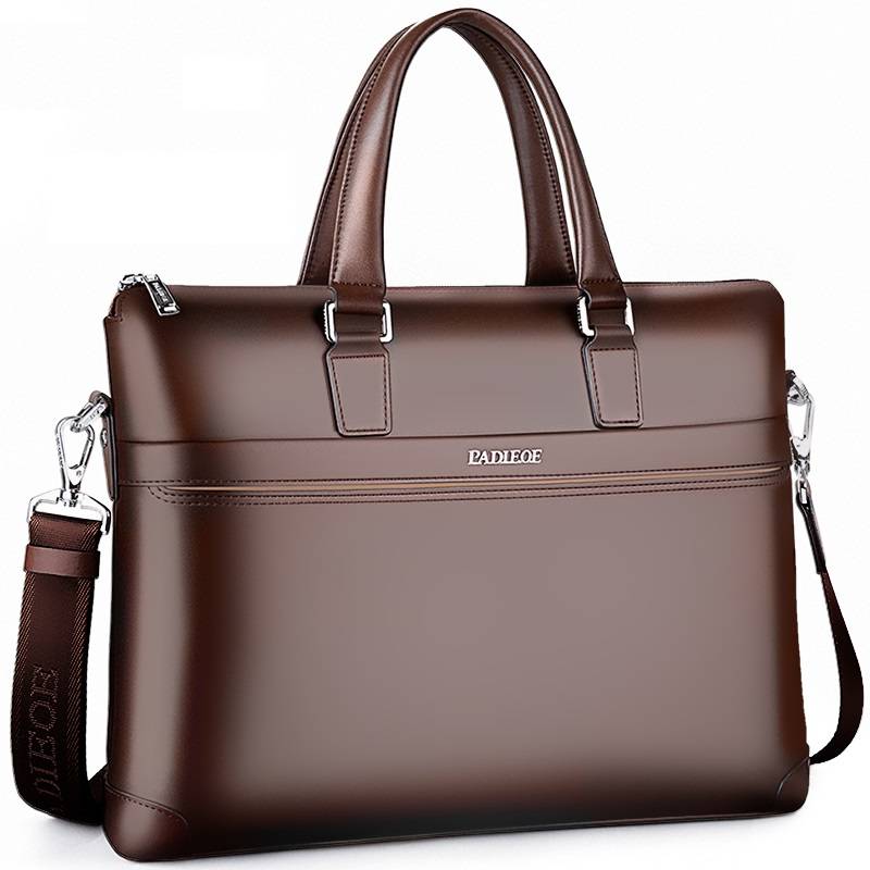 Men's High Quality Leather Briefcase Briefcases Men Bags & Wallets 