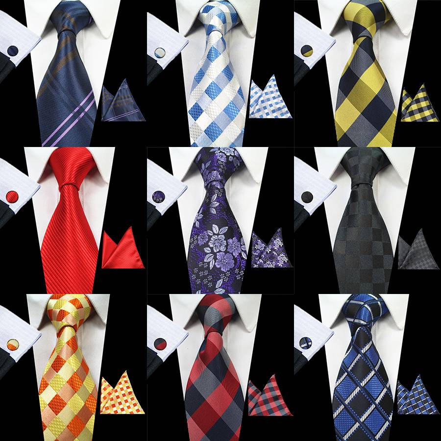 Elegant and Colorful Silk Tie with Plaid and Floral Pattern Accessories Men's Clothing & Accessories Ties, Bowties & Handkerchiefs 