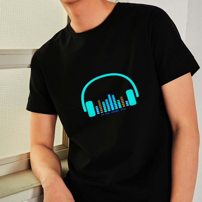 Mr. International - Sound Activated LED T-Shirt with a Flashing Equalizer