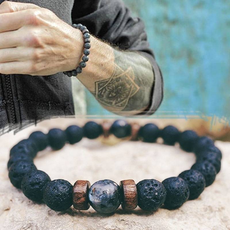 Men's Natural Moonstone Beaded Bracelets Bracelets Men Jewelry 