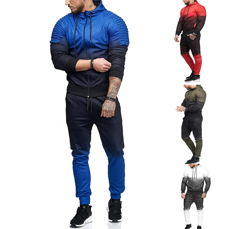 Super Gradient Ribbed Men's Tracksuit Suits & Blazers Tracksuits 
