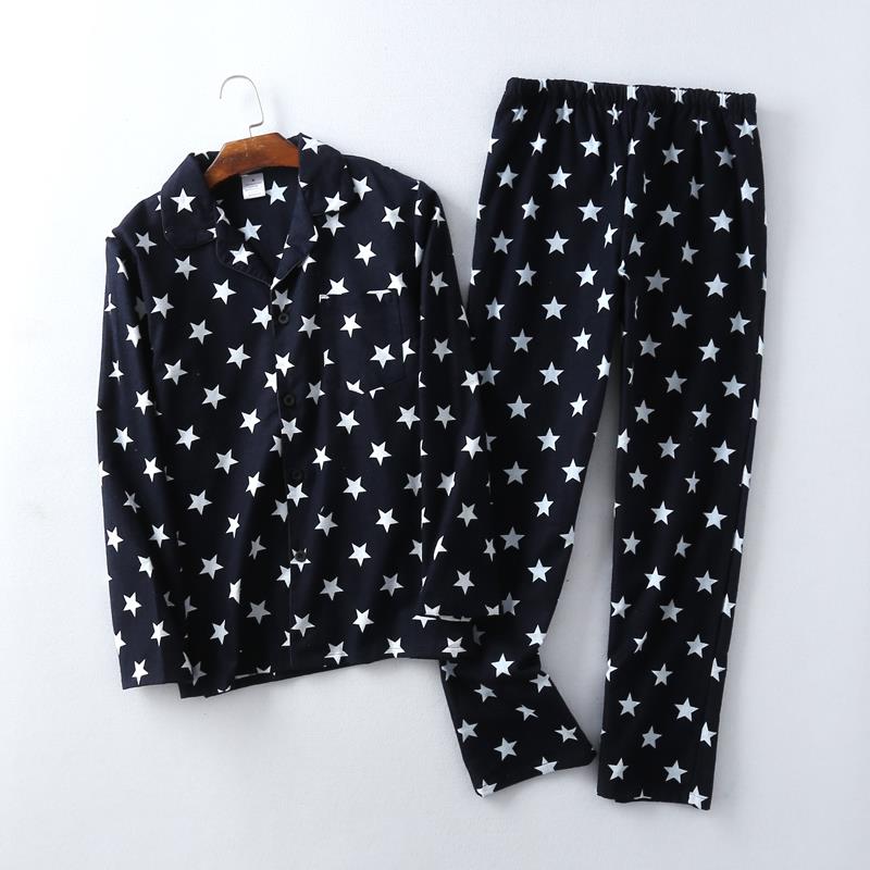 Printed Long Sleeved Pajamas for Men Men's Clothing & Accessories Pajama Sets Sleep & Lounge 