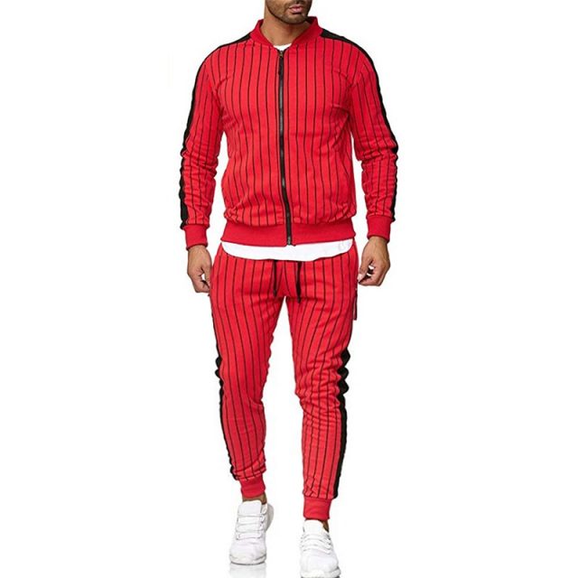 mens pinstripe tracksuit