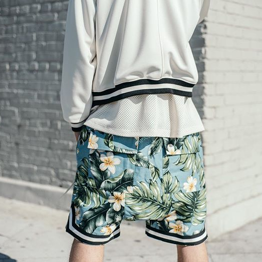 Men's Tropical Flowers Printed Shorts BOTTOMS Men's Clothing & Accessories Shorts 