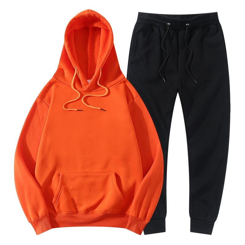 Mr. International | Plain Hooded Winter Tracksuit