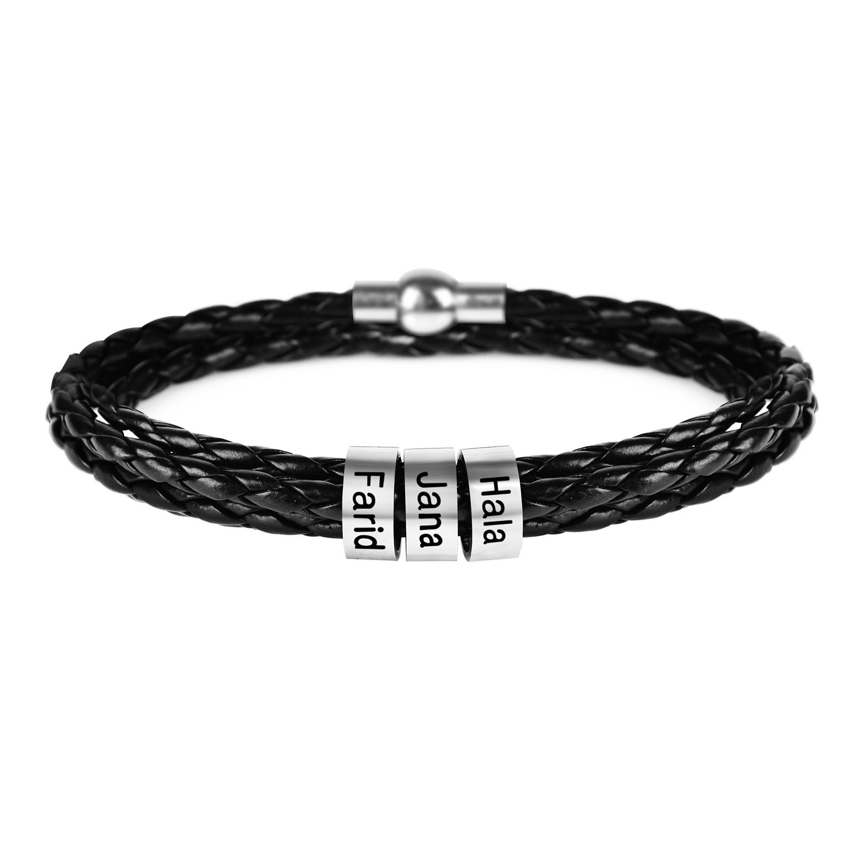 Men's Personalized Leather Bracelet Bracelets Men Jewelry 