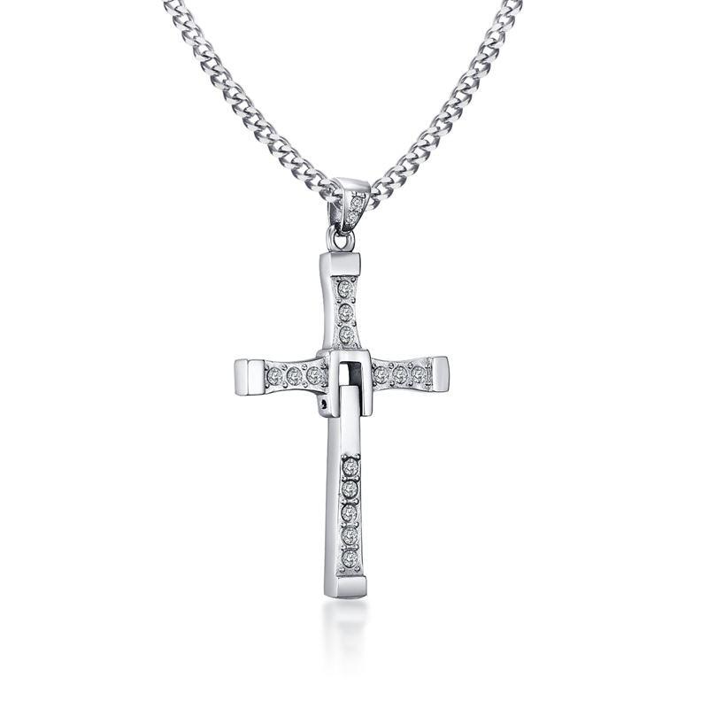 316l Stainless Steel Cross Necklace and Pendant Men Jewelry Necklaces 