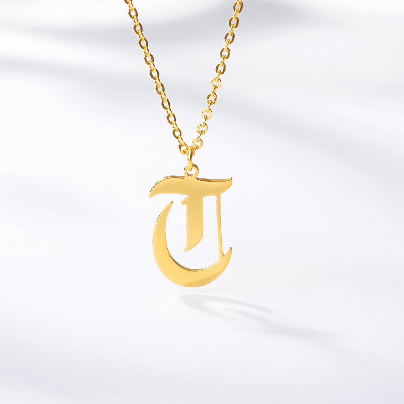 Men's Initial Necklace Men's Initial Necklace