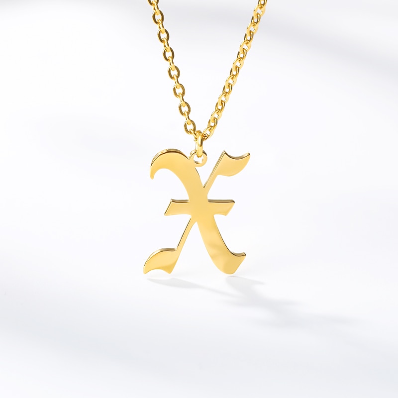 Men's Initial Necklace Men's Initial Necklace