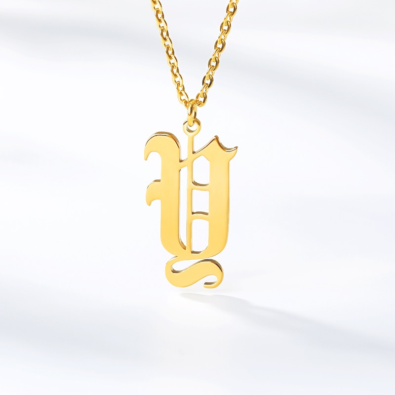 Men's Initial Necklace Men's Initial Necklace