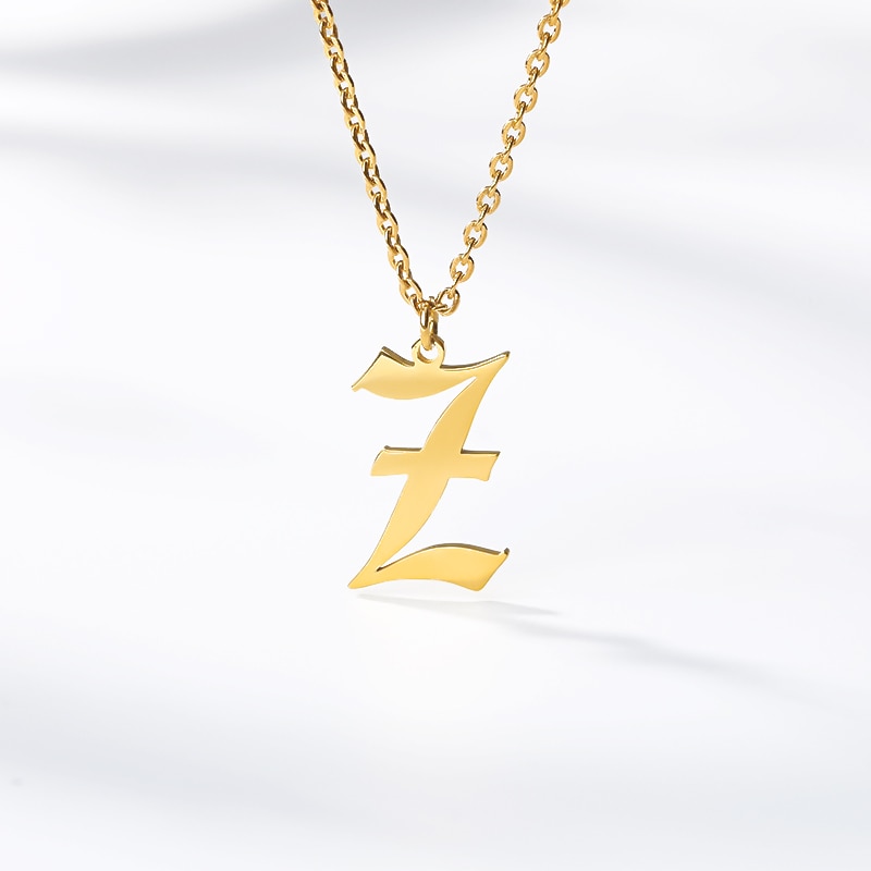 Men's Initial Necklace Men's Initial Necklace
