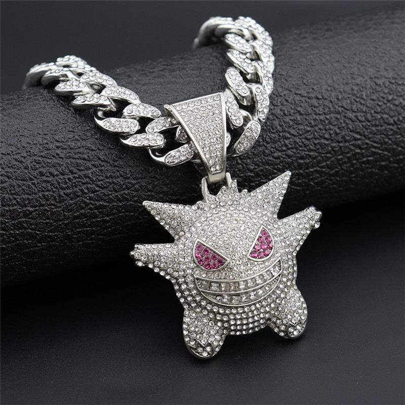 Iced Out Devil Pendant and Chain Necklaces 