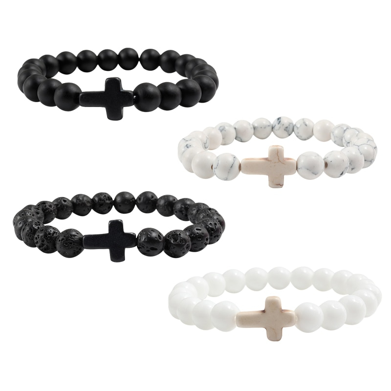 Men's Christian Cross Design Charm Bracelet Apparel & Accessories Bracelets Jewelry 