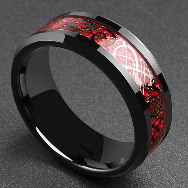 Black Celtic Pattern Men's Ring Men Jewelry Rings 